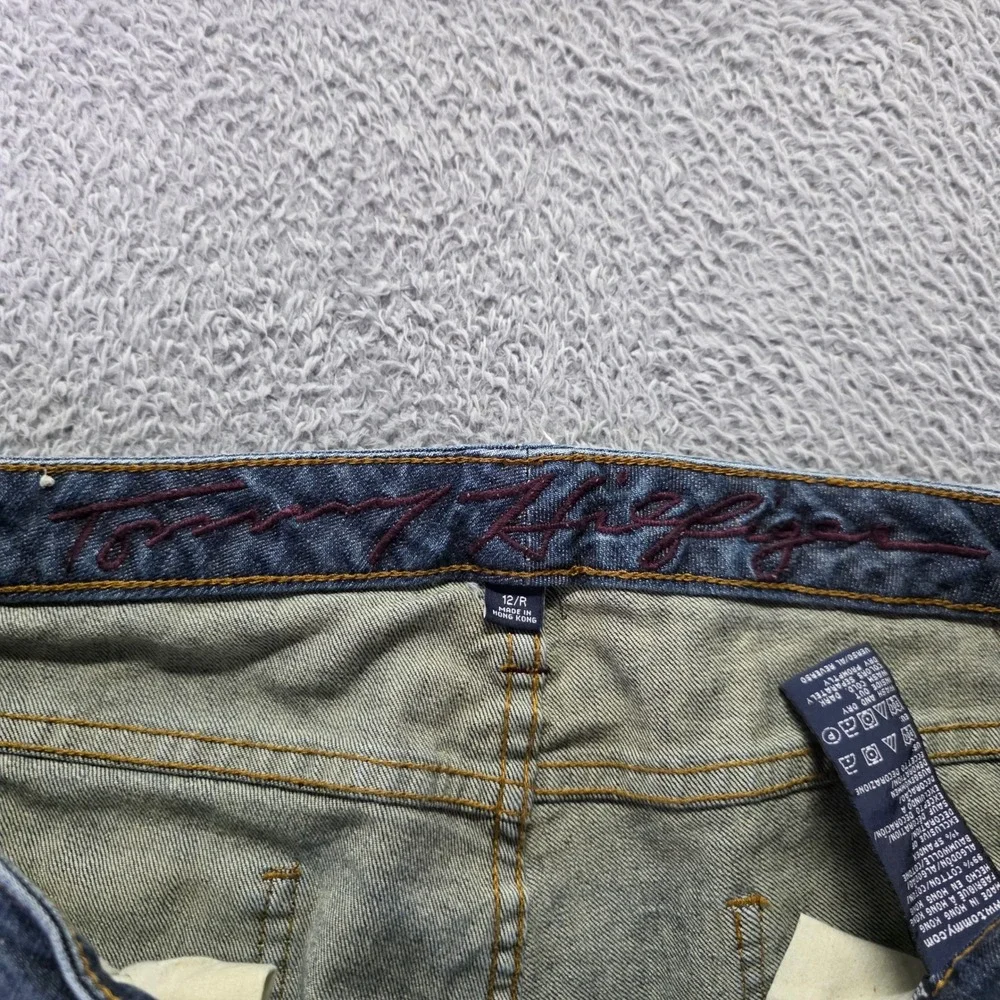 Tommy Hilfiger Womens 12R Straight Leg Jeans Blue Medium Wash Mid Rise Stretch